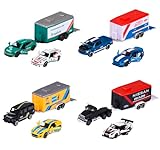Majorette - Race Trailer Set - 2 Spielzeugautos & 1...