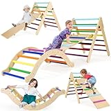 Klettergerüst für Kinder, 3 in 1 Kinder Kletterleiter...